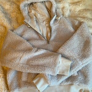 lululemon athletica Light Gray Fleece Hoodie
